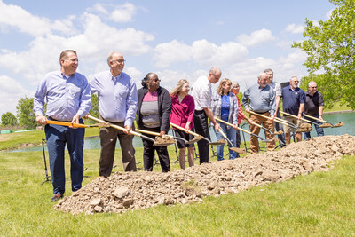 John Thomas, CEO with 30 year WaterFurnace employees (from left to right) Bob Brown, Tonsha Woods, Elaine Shearer, Curt Morton, Julie Mllage, Suzanne Cross, Tom Kinder, Chris Mann, Gregg Tapp, and Luke Goings.