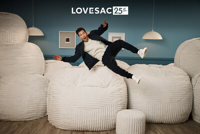 Lovesac's 25th Anniversary campaign celebrated the past, present and future innovation with real Lovesac customers Travis Barker, Brandy, Shaun White and Haley Lu Richardson.