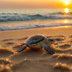This May the Sea Turtle Nesting Season in the Mexican Caribbean 2024 Began and Sunset Royal Beach Stands Out As One of Its Favorites to do It