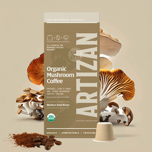 Artizan Coffee Launches World's First Organic Mushroom Coffee in a Nespresso Capsule: A Home Compostable Breakthrough