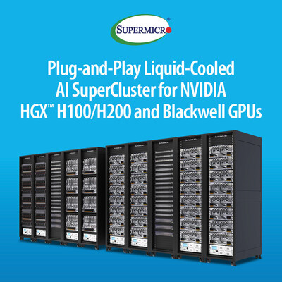 SuperCluster de IA com refrigeração líquida plug-and-play