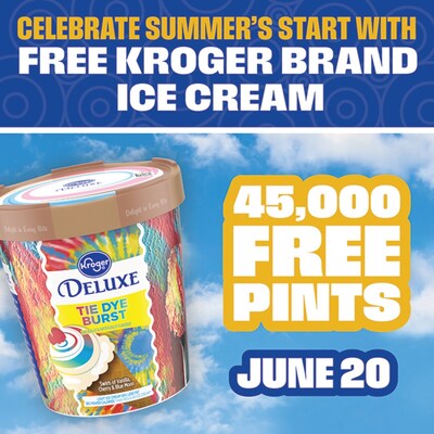 Customers can visit FreeKrogerIceCream.com to scoop up a free pint of their favorite creamy and delicious Kroger Brand ice cream using a limited-time, single-use digital coupon, available for download exclusively on Thursday, June 20, 2024, while supplies last.