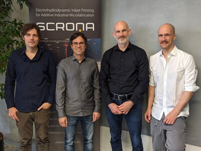 From left to right: Dr. Patrick Galliker, CTO; Dr. Julian Schneider, CPO; Dr. Patrick Heissler,  CEO;
Martin Schmid, CIO.