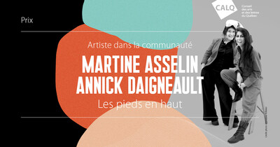 Martine Asselin et Annick Daigneault remportent le prix Artiste dans la communaut. photo : Christyna Pelletier (Groupe CNW/Conseil des arts et des lettres du Qubec)