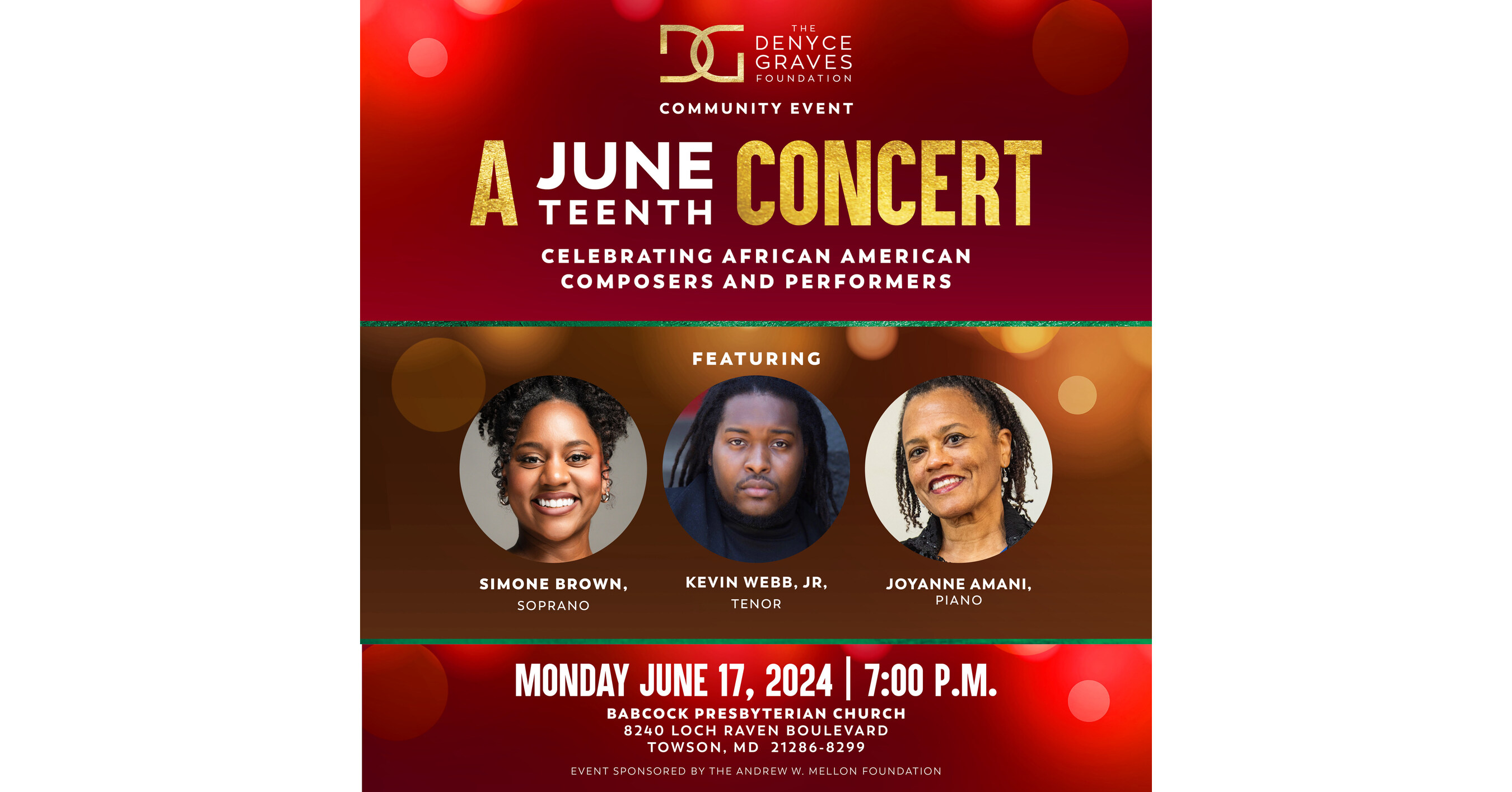 Two Chances to Celebrate Juneteenth with Concerts by The Denyce Graves Foundation Two Chances to Celebrate Juneteenth with Concerts by The Denyce Graves Foundation