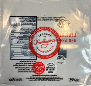 Absence d'informations nécessaires à la consommation sécuritaire de fromage en grains frais du jour, de marque La Fromagerie Gourmande, fabriqué par l'entreprise Fromagerie Bromont inc.