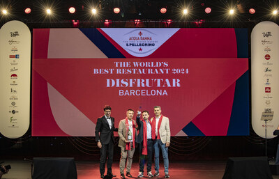 Disfrutar in Barcelona is named The World?s Best Restaurant and The Best Restaurant in Europe at The World?s 50 Best Restaurants awards 2024, sponsored by S.Pellegrino & Acqua Panna, held in Las Vegas.