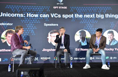 Mr. Huang Jingsheng (middle) shared his investment insights at a panel titled 'Identify Unicorns: How can VCs spot the next big thing in GenAI' at the GenAI Summit San Francisco 2024.