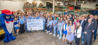 (Credit: Chip McCrea) StarKist staff and volunteers before distributing more than 100,000 pounds of food and household essentials to five regional food pantries and nonprofits in the Dulles Corridor region.