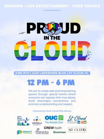 The St. Cloud Pride Alliance proudly announces the historic ‘Proud In The Cloud’ event, a first-of-its-kind celebration of diversity and unity in the St. Cloud community.