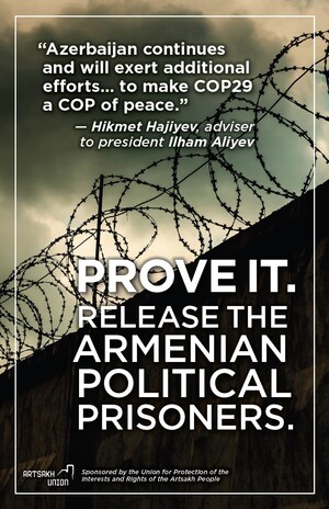 Une campagne publicitaire lancée lors de la Conférence de Bonn sur le changement climatique met l'Azerbaïdjan au défi de prouver son engagement à la « COP de la paix » en libérant des prisonniers politiques arméniens