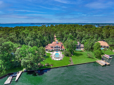 This lakefront mansion just north of Houston, TX boasts beautiful views over Lake Conroe from its unusually large, 2.35-acre parcel. Once asking $5 million, it’s now headed for sale at a luxury auction® without reserve on June 12. The two-story home has its own ballroom and a sprawling backyard with a lakefront pool and spa. Platinum Luxury Auctions is managing the sale. More at LakefrontLuxuryAuction.com.