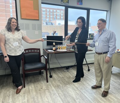 From Left-Right: Celina Cavalluzzi, Goodwill NYNJ Assistant Vice President; Joanna Kibel-Gagne, Goodwill NYNJ Executive Vice President of Mission; Aaron Shmueli, Goodwill NYNJ Assistant Vice President.