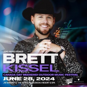 Brett Kissel takes to the stage on Friday June 28 2024