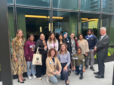 To celebrate iMentor's Bring Your Mentee to Work Day, corporate sponsor Morgan Stanley welcomes iMentor students to their office for a tour and informational interviews with colleagues from different departments to demystify careers in finance.