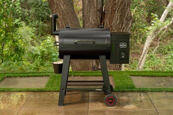 Nexgrill’s redesigned Oakford Pellet Grill Smoker simplifies the cooking process with a classic-style analog controller.