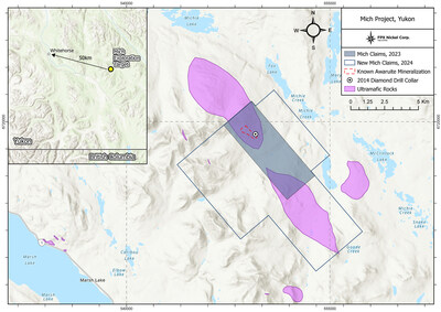 Figure 1 – Expanded Claims Package for the Mich Project in Yukon (CNW Group/FPX Nickel Corp.)