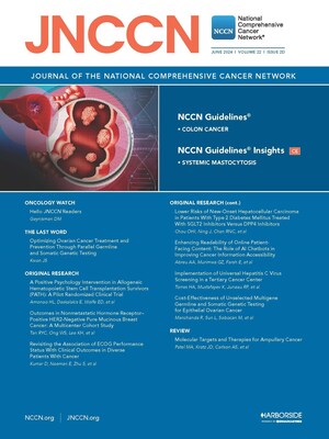 The June 2024 issue of JNCCN--Journal of the National Comprehensive Cancer Network is now available at JNCCN.org.