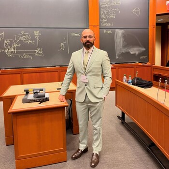 Jorge Benito at a Harvard Business School's classroom