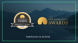 Twentytwo & brand Secures Three Web Excellence Awards for Outstanding Website Redesigns