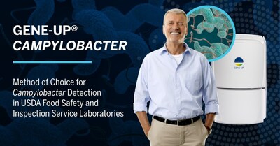 bioMérieux, a world leader in the field of in vitro diagnostics, is pleased to announce the incorporation of the company’s GENE-UP® CAMPYLOBACTER assay into the methodology used by the USDA-FSIS Field Service Laboratories. For more information on GENE-UP® CAMPYLOBACTER, please visit https://www.biomerieux.com/us/en/our-offer/industry-products/gene-up-campylobacter.html