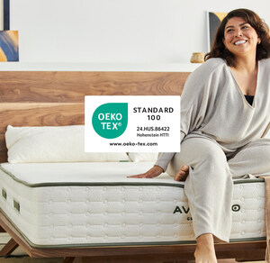 鳄梨绿色床垫获得著名的OEKO-TEX®STANDARD 100精选Innerspring床垫认证
