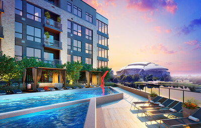 The new apartment community will offer one of the most luxurious, resort-style apartment communities in the country with over 43,000 square feet of interior and exterior amenity space.