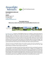 Greenlight Advisors welcomes the Alamo City Golf Trail to GolfClubBenchmarks.com