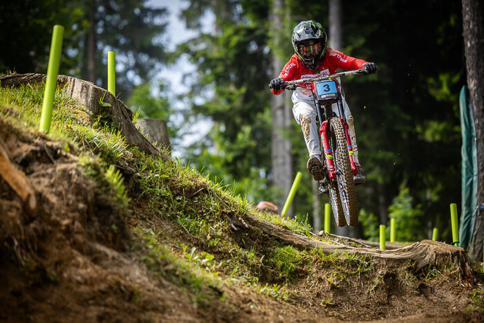 Monster Army Rider Erice van Leuven Takes First Place at the UCI Downhill Mountain Bike World Cup in Saalfelden Leogang, Austria