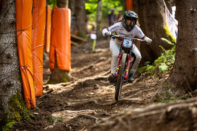 Monster Army Rider Erice van Leuven Takes First Place at the UCI Downhill Mountain Bike World Cup in Saalfelden Leogang, Austria