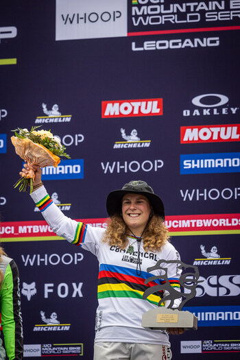 Monster Army Rider Erice van Leuven Takes First Place at the UCI Downhill Mountain Bike World Cup in Saalfelden Leogang, Austria