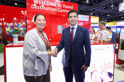 (From left to right:) Yamina Sofo, Director of the Marketing & Sales Office – German National Tourist Office (GNTO) GCC, and Mamoun Hmedan, Chief Business Officer, Wego
