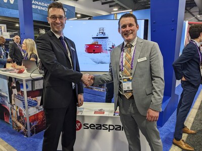 Brennan West, Director, Defence & Aftermarket Business Unit, and Adam Law, Chief Engineer - Multi Purpose Vessels at Seaspan ULC. 