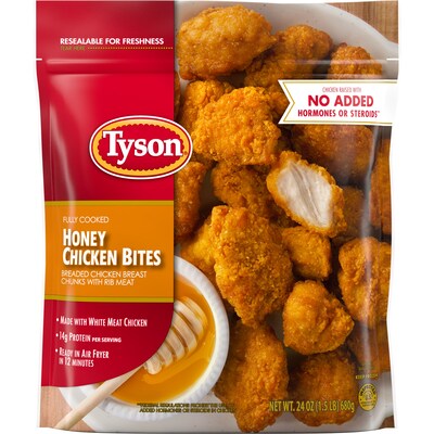Tyson® Brand introduces new Honey Chicken Bites and Restaurant Style Crispy Wings.