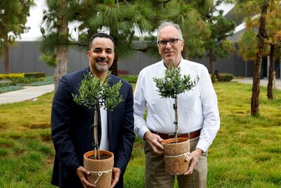 Randy Parker, CEO, Hyundai Motor America, Harry P. Lynch, president and CEO, One Tree Planted at the Hyundai North American headquarters in Fountain Valley, Calif. on June 7, 2024 (Photo/Hyundai)