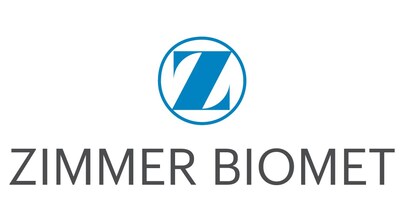 A blue and grey logo for Zimmer Biomet