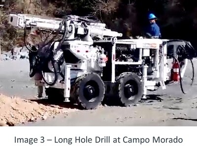 Image 3 - Long Hole Drill at Campo Morado (CNW Group/Luca Mining Corp.)