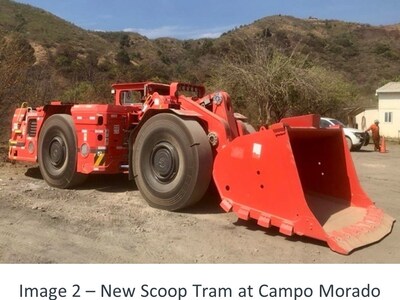 Image 2 - New Scoop Tram at Campo Morado (CNW Group/Luca Mining Corp.)
