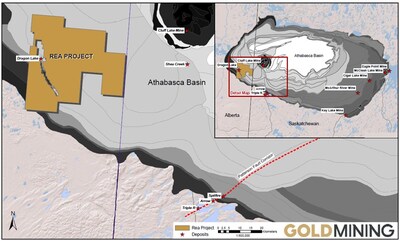 Figure 1. Rea Project location map (CNW Group/GoldMining Inc.)