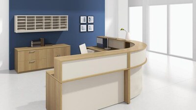Curved Reception Desk for Hospitals and the Healthcare Industry