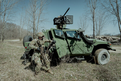 The HUMVEE Saber, built off the iconic and battle proven HUMVEE platform, features an innovative cab design that provides increased levels of protection in the same vehicle footprint for a more rugged, agile, and protected vehicle.