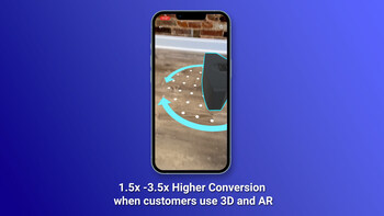 A 2022 study by Amazon showed conversion rates 1.5 to 3.5 times higher on Amazon.com products enabled with AR or View in 3D compared to products that did not have AR or View in 3D enabled.