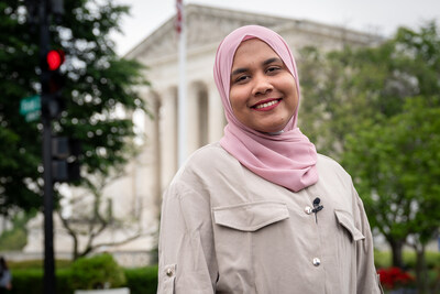 USA for UNHCR featured storyteller Lucky Karim brings her advocacy for Rohingya refugees to Washington, DC, in 2024. Photo: USA for UNHCR/Nicholas Feeney