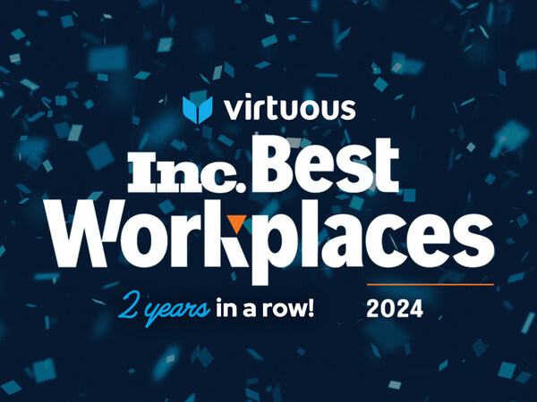 For the second year in a row, Inc. Magazine has ranked Virtuous among the best workplaces in America.
