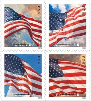 邮政发行新的美国国旗邮票