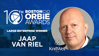 Large Enterprise ORBIE Winner, Jaap van Riel of KnitWell Group