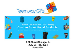 Teemway Gifts to Exhibit at ASI Show 2024 In Chicago, IL
