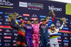 Monster Energy's Marine Cabirou Takes 2nd Place in the Elite Women’s Division at the UCI Downhill Mountain Bike World Cup in Val Di Sole, Italy (PRNewsfoto/Monster Energy)