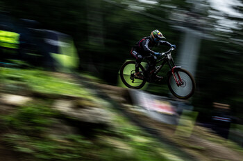 Monster Energy's Troy Brosnan Takes Fourth Place in the Men's Elite at the UCI Downhill Mountain Bike World Cup in Val Di Sole, Italy (PRNewsfoto/Monster Energy)