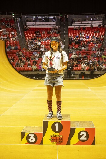Monster Army Rider Arisa Trew Takes First Place in Women’s Skateboard Vert and Best Trick at Tony Hawk’s Vert Alert Contest in Salt Lake City